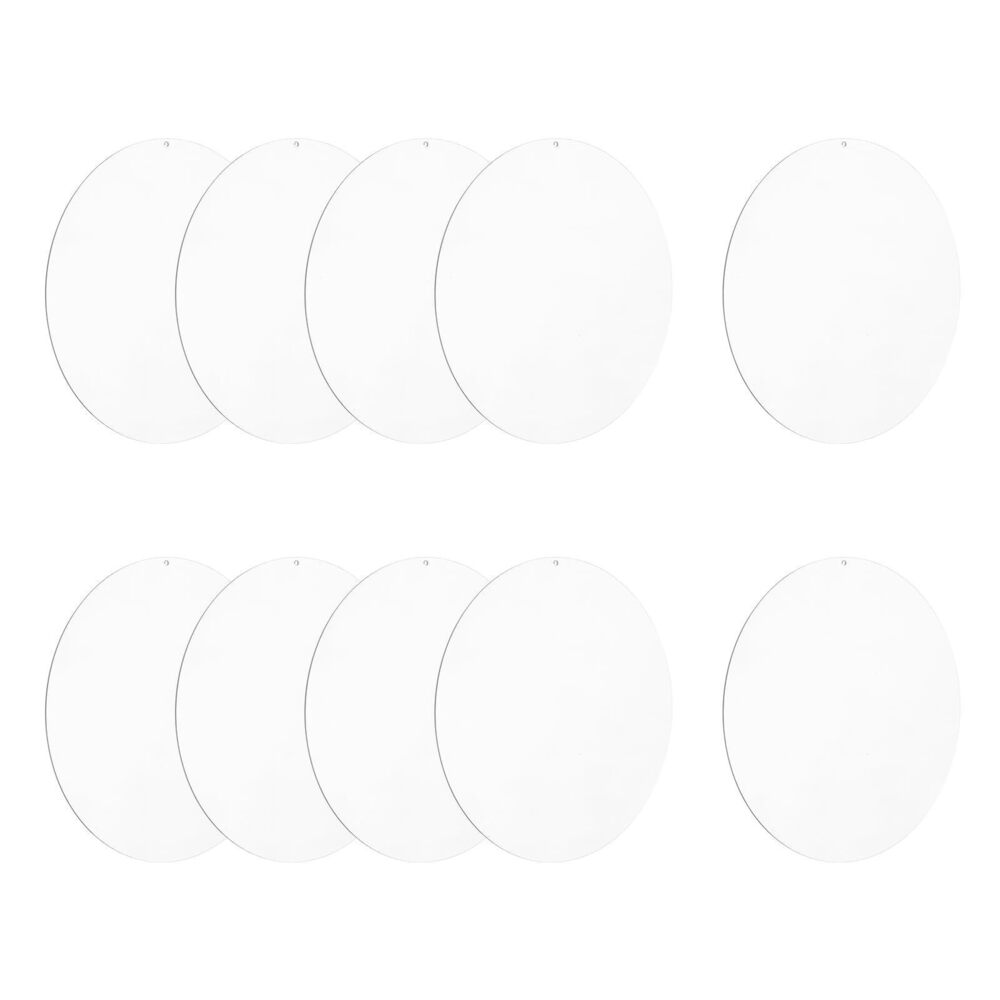 9507 Acrylic Keychain Blanks, 10Pcs 7.9 Inch Round Clear Acrylic Keychains